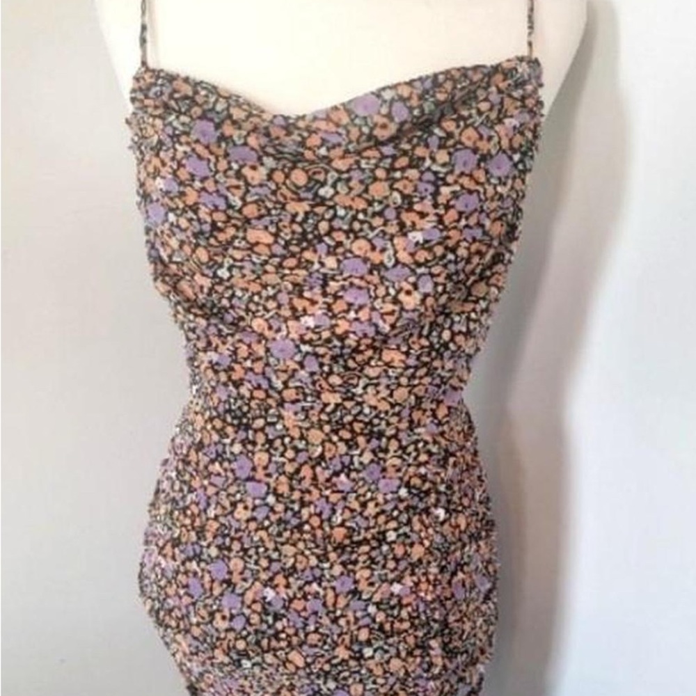 ASTR The Label Floral Ditsy Print Spaghetti Strap Dress